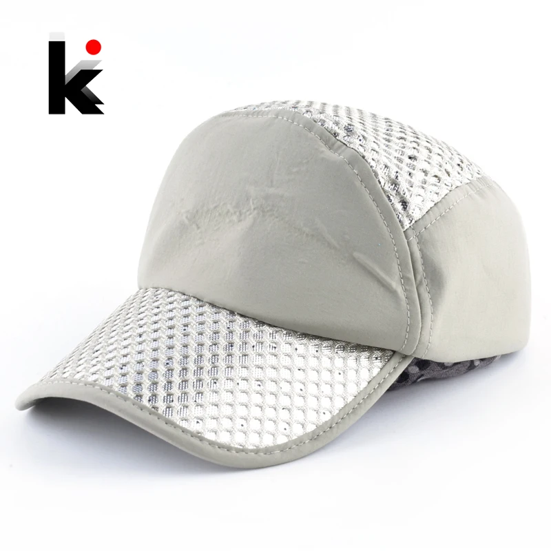 Quick-Dry Baseball Cap Men Summer Outdoor UV Protection Sun Hats Women Solid Color Casual Beach Hat Breahtable Mesh Visor Bones