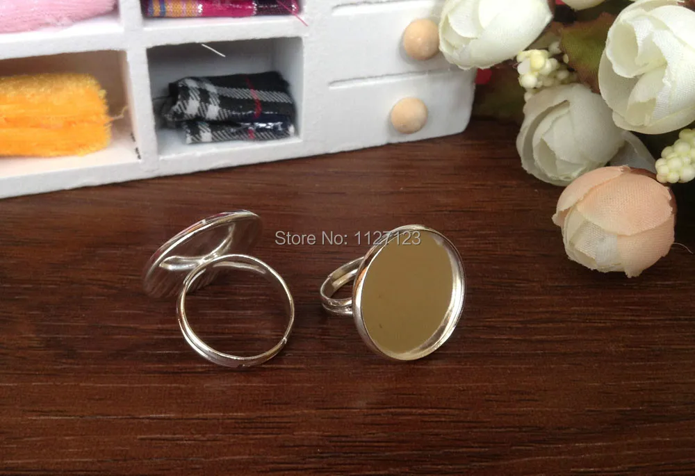 

Free ship!!100piece 16mm silver plated Adjustable Round Ring Base ,ring tray