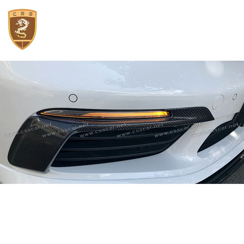 For Porsche 718 Boxter Headlight Lamp Eyebrow Decorative Cover High Quality Carbon Fiber Material Headlight Covers Car Styling