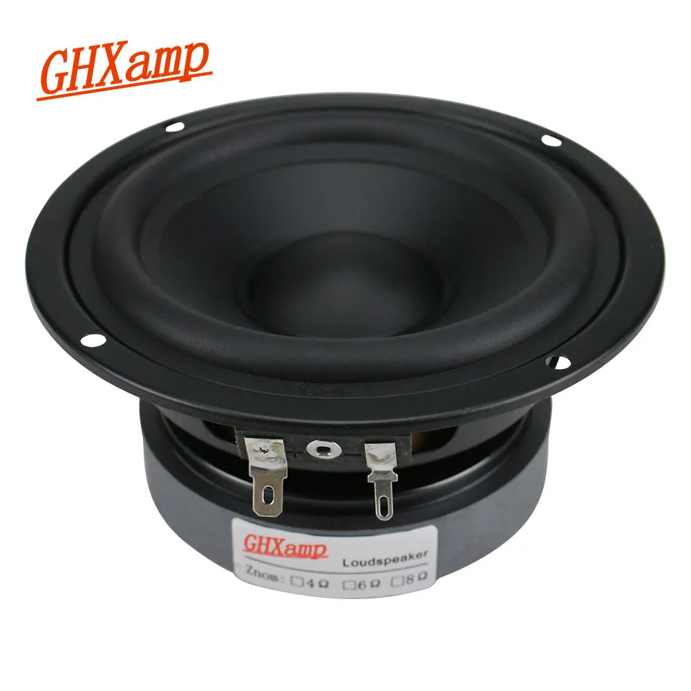 

GHXAMP 4.5 Inch 115mm Hifi Mid-Bass Speaker 80W Medium Woofer Loudspeaker For Bookshelf Car Audio Rubber edge 1PC