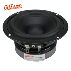 GHXAMP 4.5 Inch 115mm Hifi Mid-Bass Speaker 80W Medium Woofer Loudspeaker For Bookshelf Car Audio Rubber edge 1PC