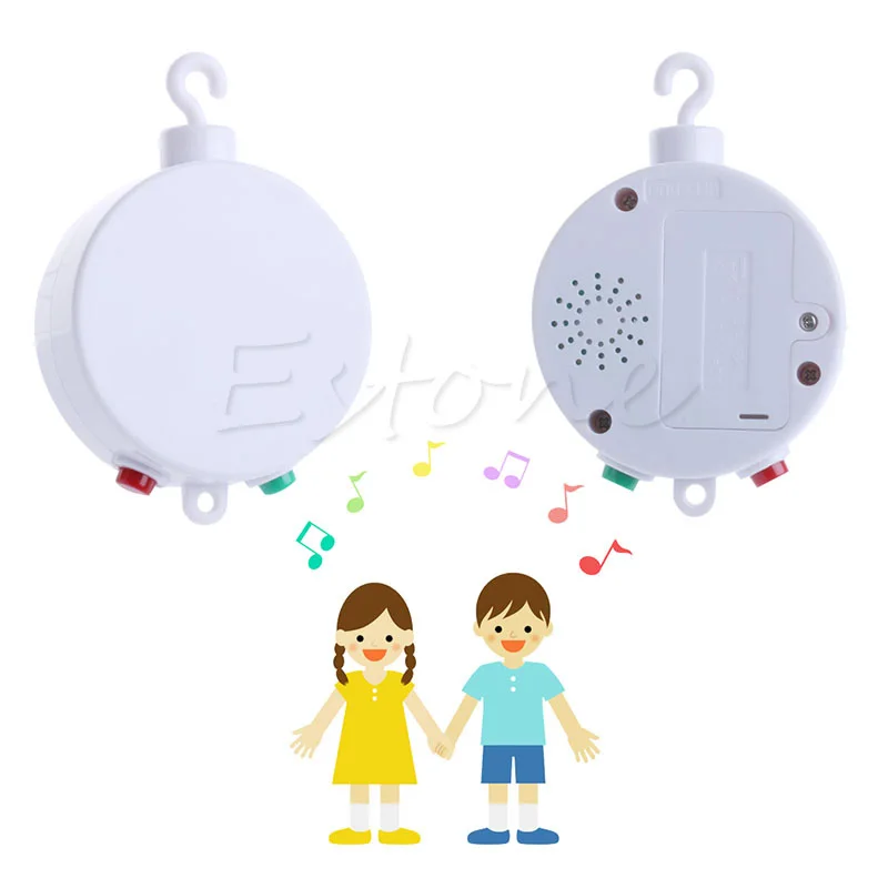 Cloche de lit électrique pour bébé, 35 mélodies, chanson, mobile, autorotation, boîte à musique, cadeau