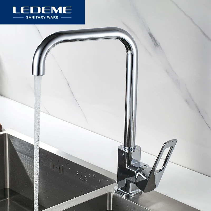 LEDEME Kitchen Faucet Deck Mounted Hot and Cold Water Universal Rotatable Vegetable Sink Mixer Tap Kitchen Faucets L4067