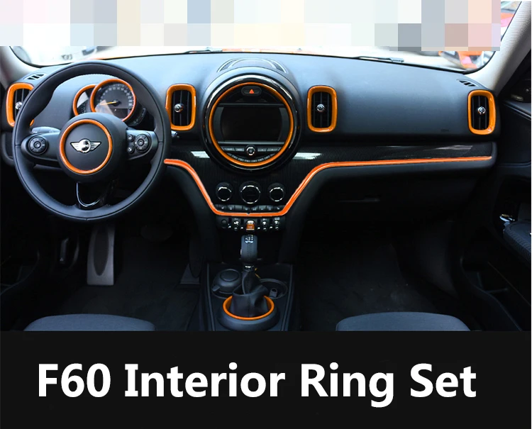 Brand New ABS Plastic UV Protected Interior Rings Mini Ray Style Many Color For Mini Countryman F60 (11 Pcs/Set)