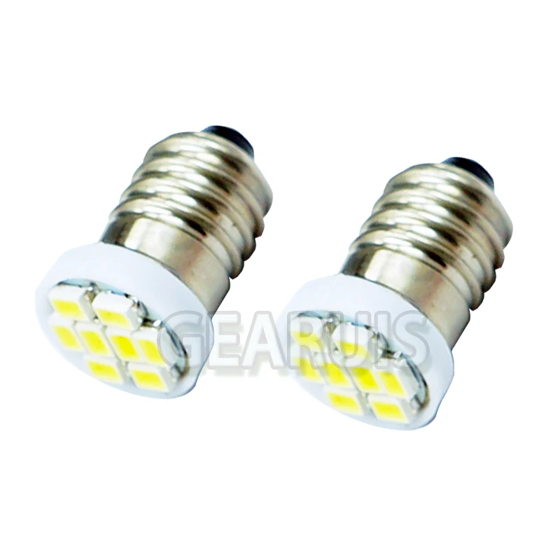 100X AC 6.3V E10 8 SMD 1206 8SMD 3020 LED 1449 428 led Light 1w Screw Base AC DC 6.3V