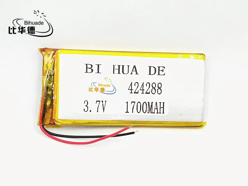 

3.7V 1700mAh 424288 Lithium Polymer Li-Po li ion Rechargeable Battery cells For Mp3 MP4 MP5 GPS