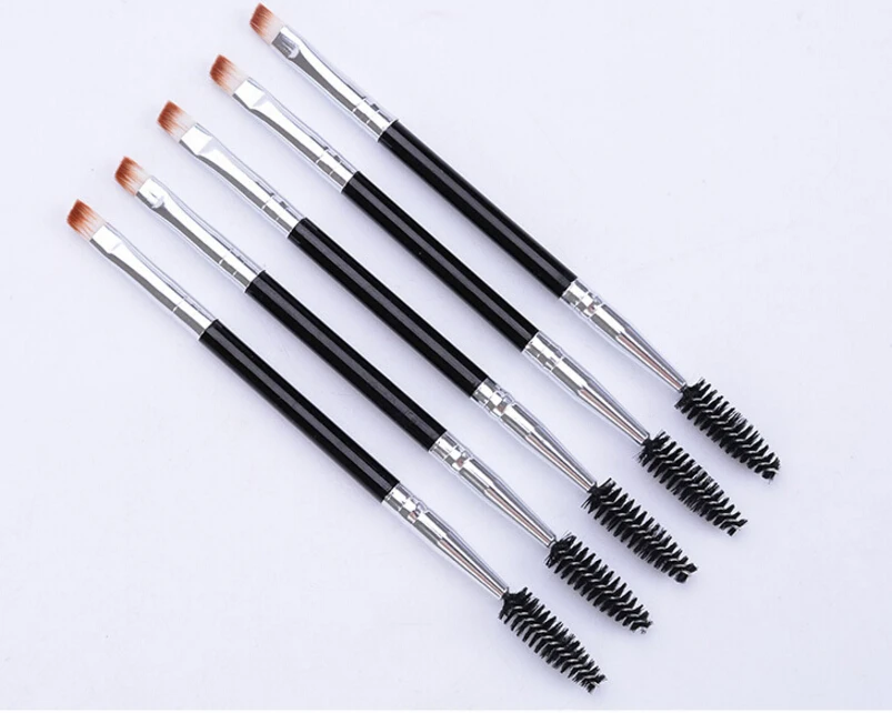 Eyeliner Wenkbrauw Borstel Schuine Eyeliner Dubbele Hoofd Makeup Brush Tool Tattoo Brow Tool 500 stks