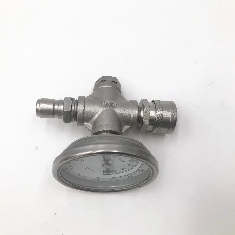 New Arrival, bi-metal thermometer, Stainless Quick Disconnect, 1/2