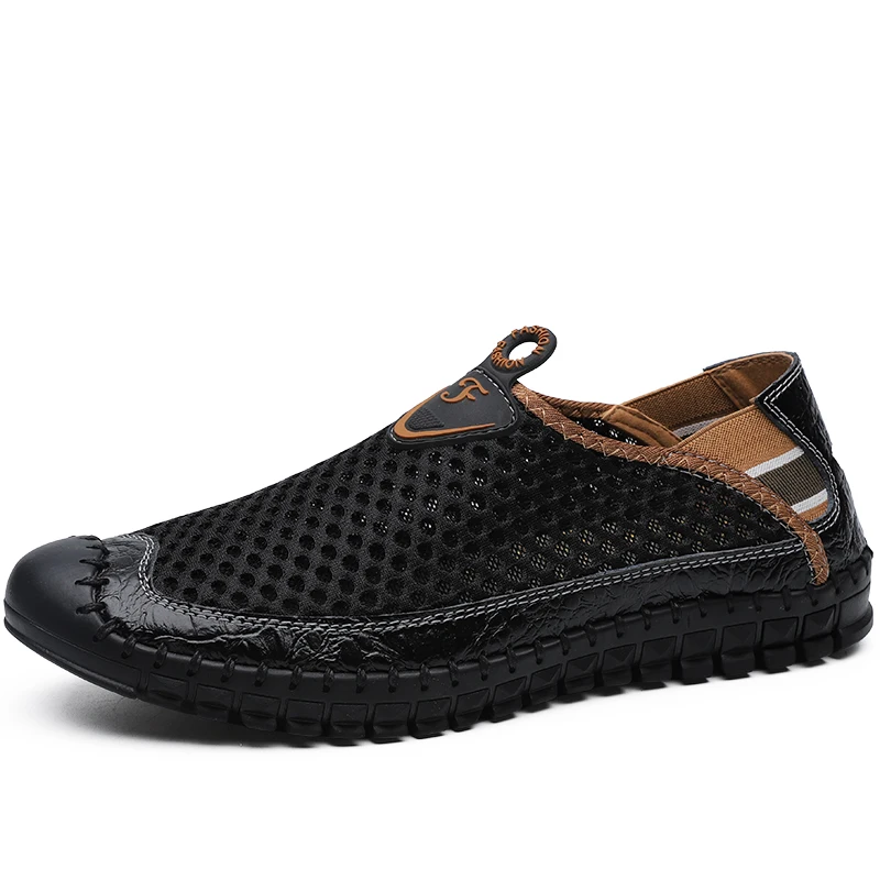 New Men\'s Casual Shoes Summer Breathable Mesh Men\'s Shoes Men Fashion Loafers Soft Comfortable Flats Zapatos Hombre Size 38-48