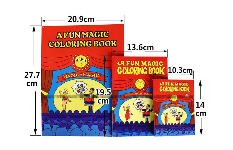 Free Shipping Large Size Funny Coloring Book Comedy Magic Books Close-up Street Magic Tricks Grimoire Spellbook Child Puzzle Toy