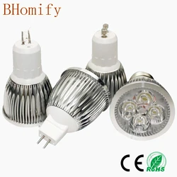 Bombilla LED de alta potencia, foco GU10, E27, E14, regulable, 9W, 12W, 15W, MR16, CA y CC, 12V, GU5.3, CA 110V, 220V