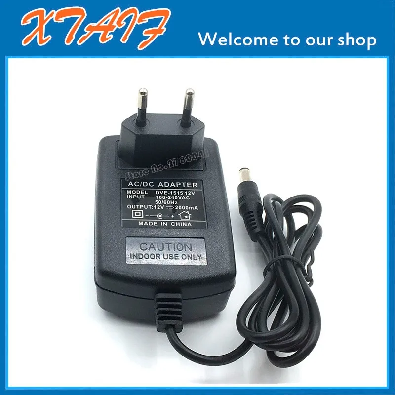 12V 2A Power Adapter AC100-240V To DC 12V2A Cable Power Supply Adapter For CCTV Security Camera System