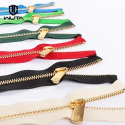 High Quality 2set*25cm YKK Zipper with Excella Zipper Puller Leathercraft #3/#5 Metal Zipper Copper Teeth DIY Bag Purse Hardware