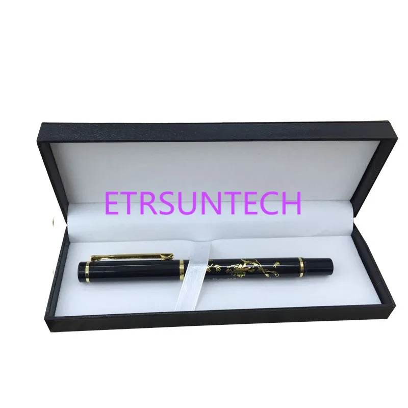 100pcs/lot Business pen pacakging paper box black flip pen box spot imitation PU gift paper box