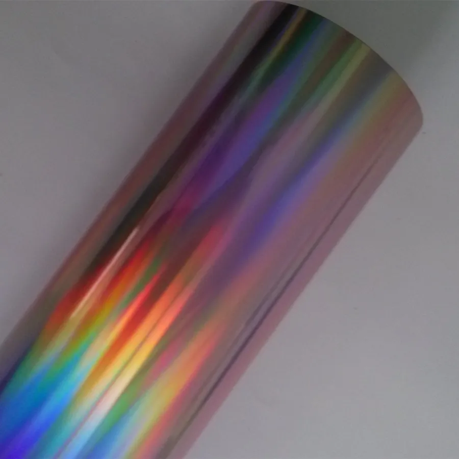 Hot stamping foil pink plain holographic foil hot press on paper or plastic  heat stamping film transfer foil