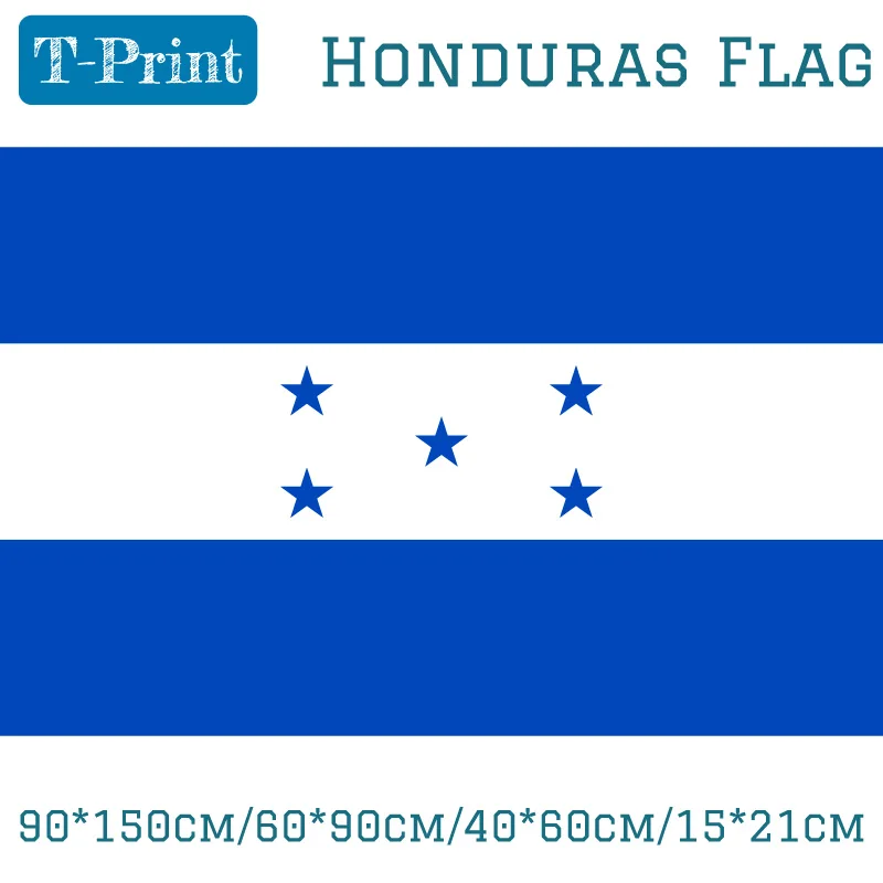 90*150cm/60*90cm/40*60cm/15*21cm Honduras Flag Polyester Celebration Decoration Free Shipping