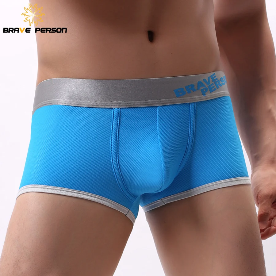 BRAVE PERSON Einfarbig Unterwäsche Männer Sexy Boxer Shorts Hohe Qualität Nylon Herren Boxer Unterwäsche Männlichen Mode Höschen