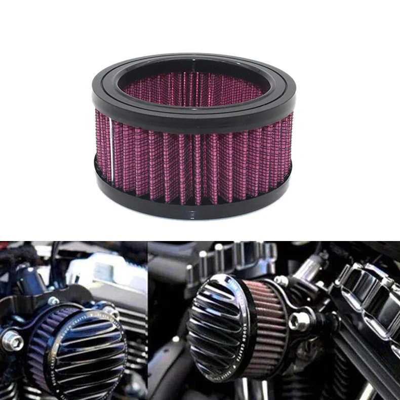 Motorcycle Universal Replacement Air Cleaner Intake Filter For Harley Sportster Xl 883 1200 48 2004-2018