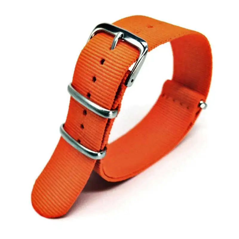 Nylon Strap 18MM 20MM 22MM 24MM Orange Canvas Strap New Men\'s and Women\'s Watchbands