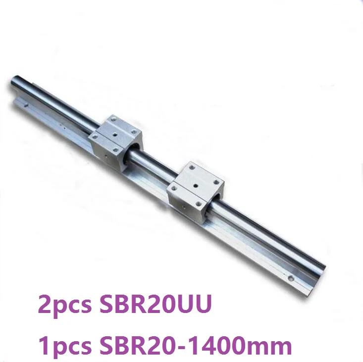 

1pcs SBR20 - 1400mm linear guide rail support + 2pcs SBR20UU bearing blocks cnc router parts