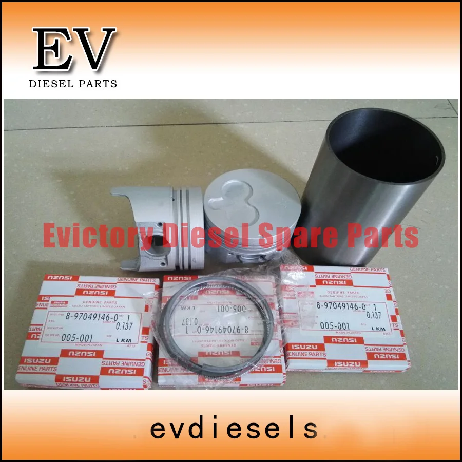 For Hiatch excavator engine parts 3KR1 piston+piston irng+cylinder liner+full gasket kit+crankshaft bearing+con rod bearing 3KR1