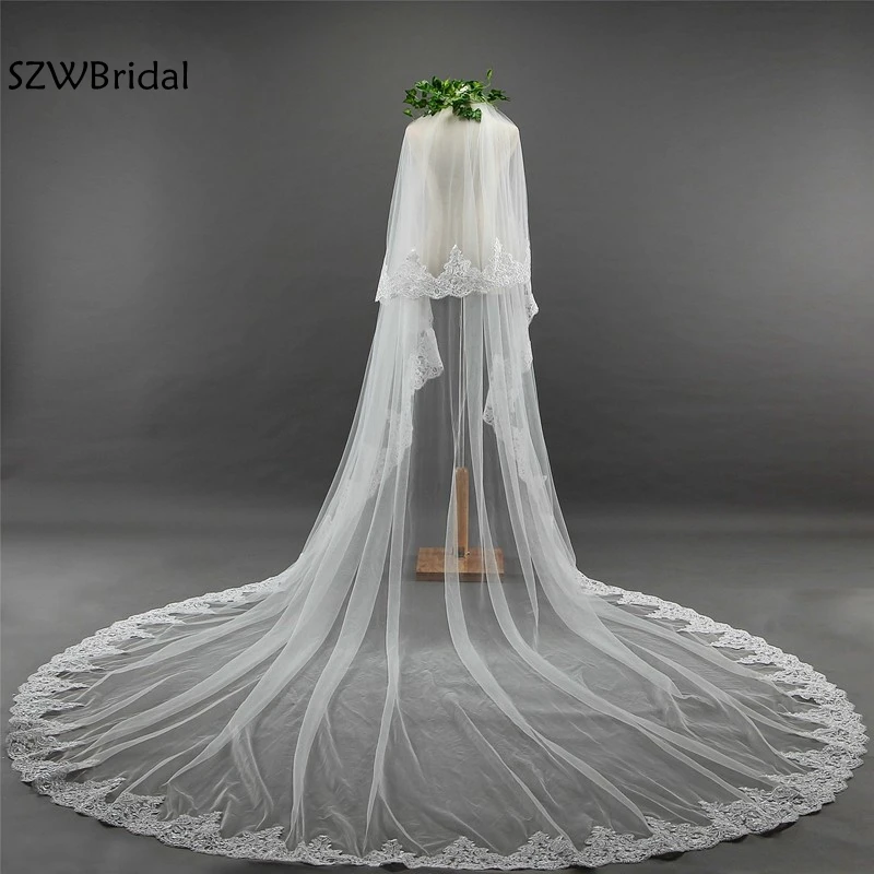 New Arrival Voile mariage 3.5 Meter Bridal veil White Ivory wedding accessories In stock Wedding veil veu de noiva