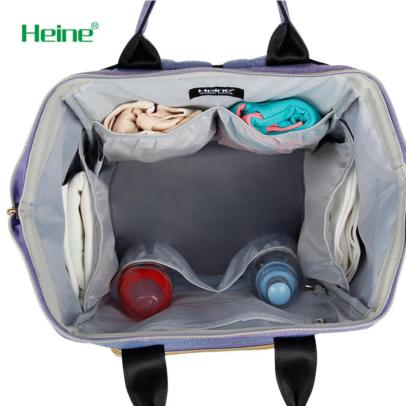 Heine Fashion Mummy Maternity Nappy Bag Brand Large Capacity Baby Bag Travel Backpack Designer Nursing Bag for Baby Care H10182