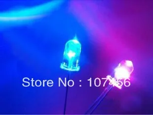 1000pcs/lot 5mm flashing red/blue flash led LED 5mm blinking red/blue led 5mm light-emitting diode water clear lens