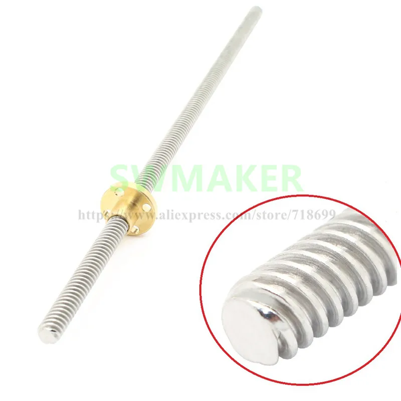 

2pcs 3D Printer parts 8mm Lead Screw Rod 500mm - Z Axis 50cm Linear Rail Bar Shaft 8mm Chrome Lead Screws Rods - 500mm Length