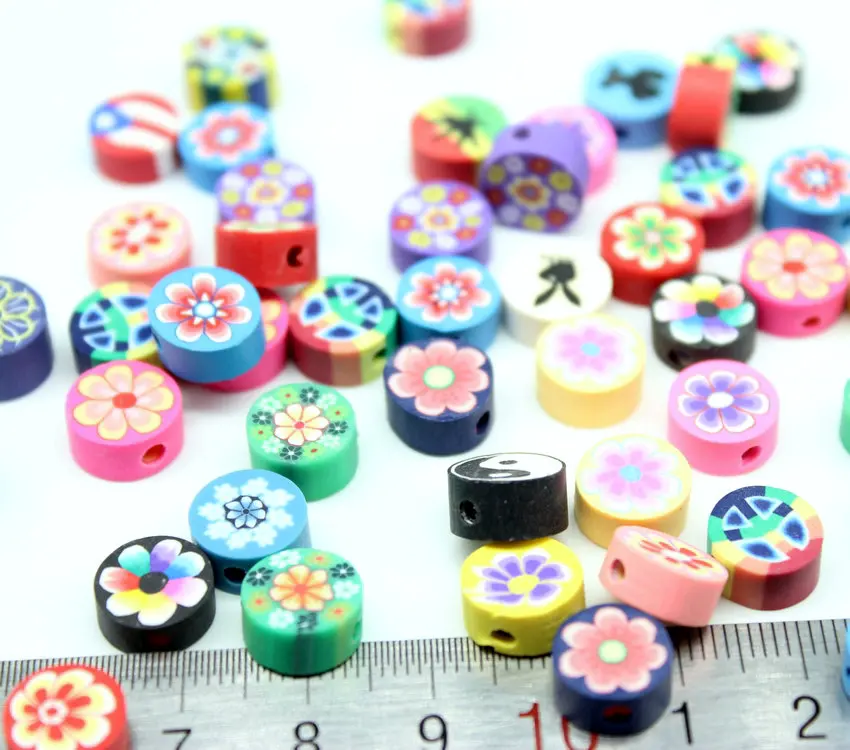 700 pcs 10mm Handmade Polymer Clay Beads Muti Colors Beading DIY jewelry flower moon star etc. Polymer Clay Beads