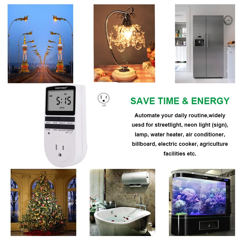 Super LCD Display Digital Weekly Programmable Electrical Wall Plug-in Power Socket Timer Switch Outlet Time Clock 220V 110V AC