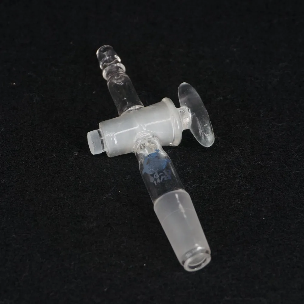 14/23 Joint Lab Glass Straight Adapter With Glass Stopcock 105mm Length Ware