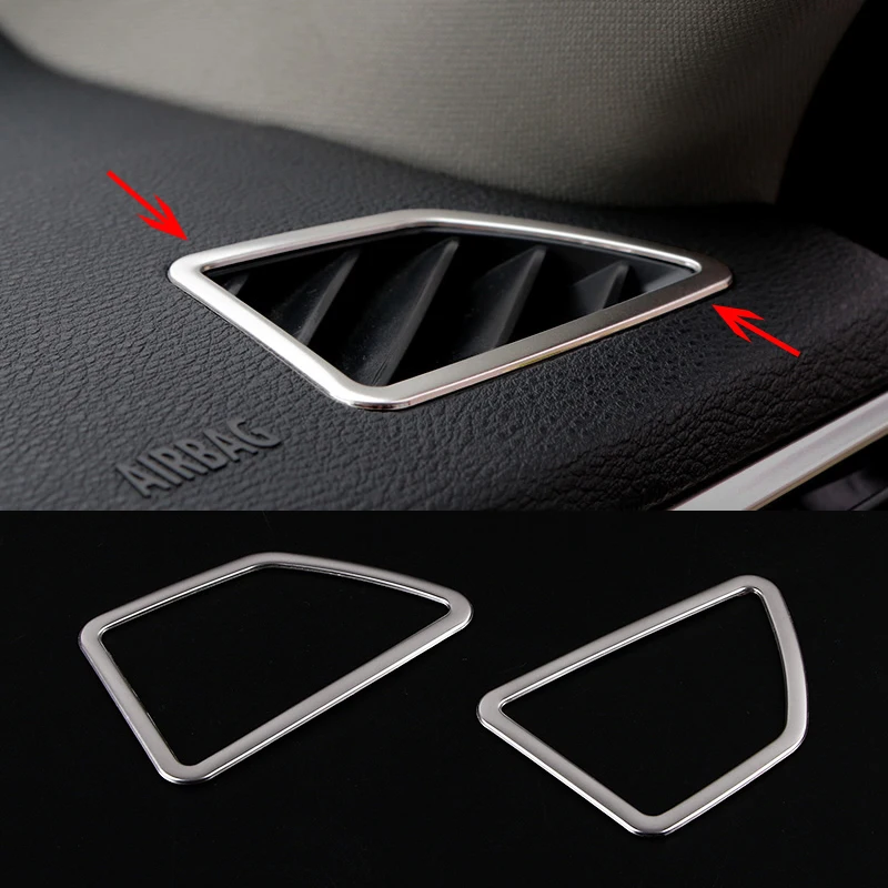

Chrome Car-Styling Internal Dashboard Side Air Vent Outlet frame Cover Trim for BMW X5 F15 X6 F16 E70 E71 Accessories