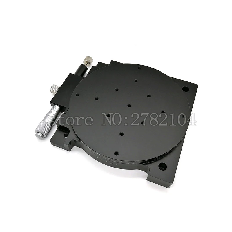 Imagem -02 - Micrômetro de Mesa Deslizante Rotativa Manual 360 Graus Precisão Ângulo de Deslocamento Ajuste da Plataforma Óptico Rs125-l Eixo r 125 mm