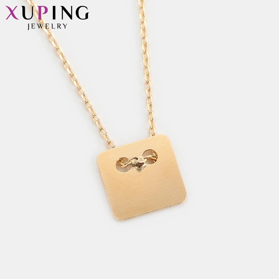 Xuping Fashion Square Pendant Necklace Party Temperament Jewelry for Women Party Gifts 44936