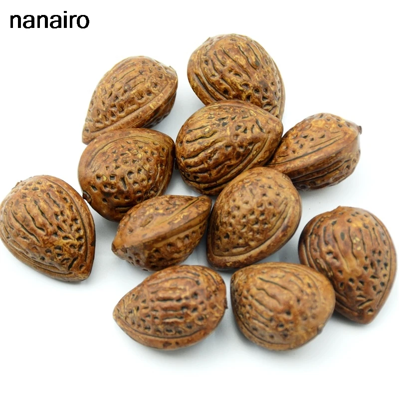 Cheap 10pcs artificial simulation fruit almond wedding decorations home christmas gifts cognition toys DIY props accessories