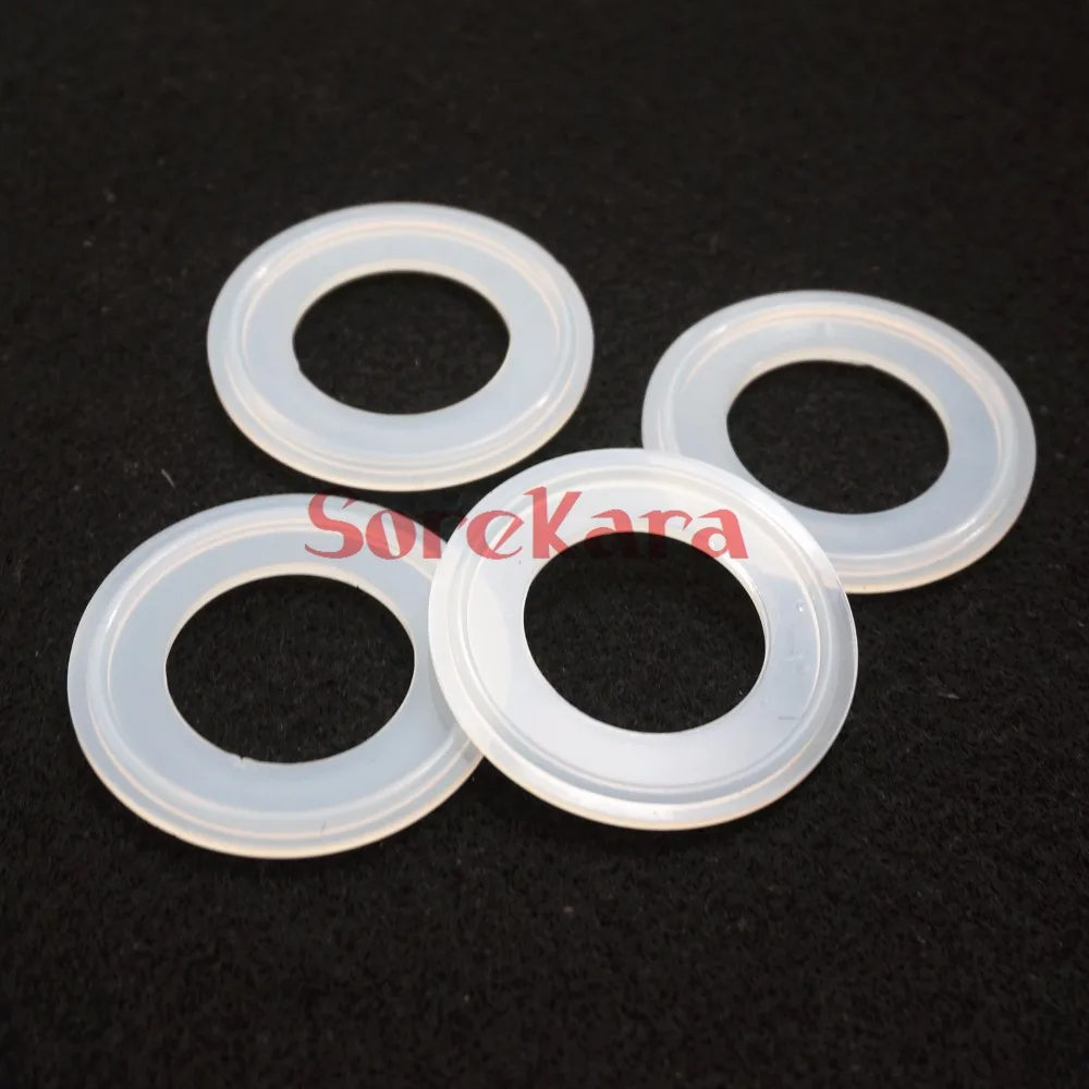 LOT 5 19x50.5mm I/D x Fits Ferrule O/D Sanitary Tri Clamp Ferrule Silicon Sealing Gasket Ring Washer