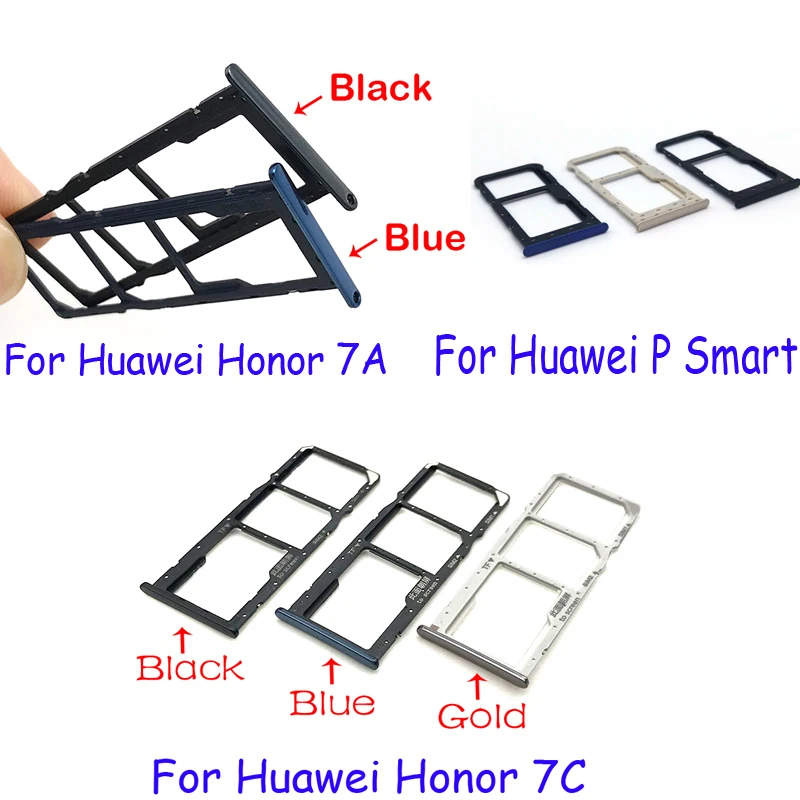 Replacement Parts For Huawei Honor 7A 7C P Smart  SIM Card Slot SD Card Tray Holder Adapter Slot