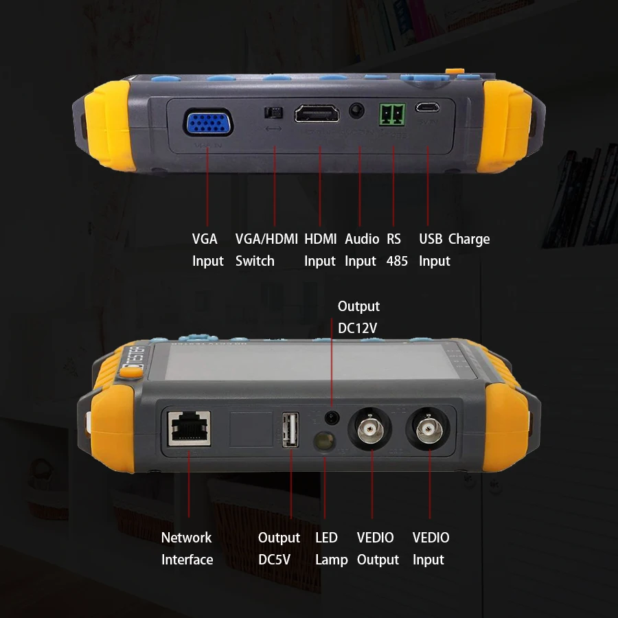 2020CCTV Tester IV8W  5MP 4MP AHD TVI CVI CVBS Analog Security Camera Tester Monitor with PTZ UTP cable test