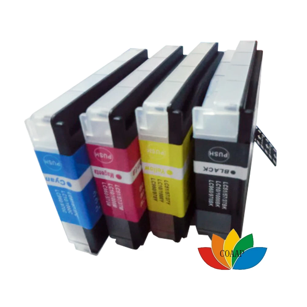Paquete de 4 cartuchos de tinta LC960 LC970 LC1000 para impresoras de inyección de tinta Brother MFC-230C MFC-235C MFC-240C MFC-260C MFC-440CN MFC-465CN