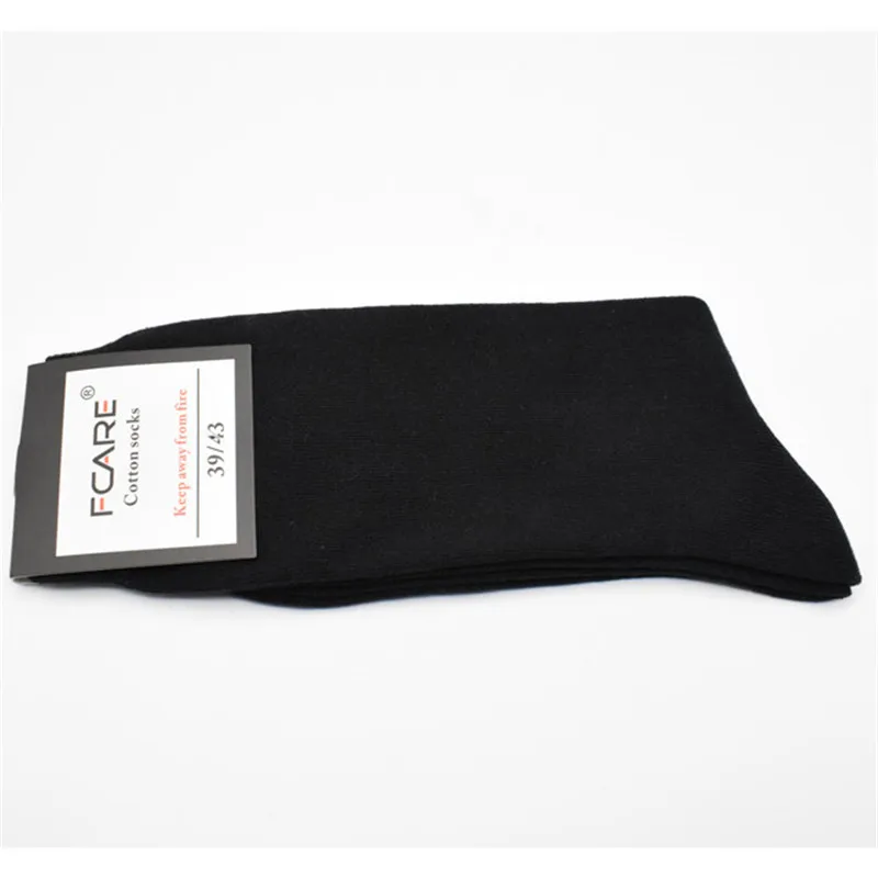 Fcare القطن 16 قطعة = 8 أزواج طويلة الساق فستان أسود النخبة 40 ، 41 ، 42 ، 43 رجال الأعمال القطن الأعمال الزفاف الأسود منتصف العجل الجوارب