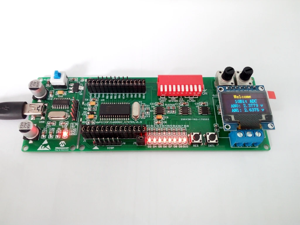 

DsPIC Development Board DsPIC33FJ Development Board, DsPIC33FJ16GS502 Development Board, DSP Experimental Board