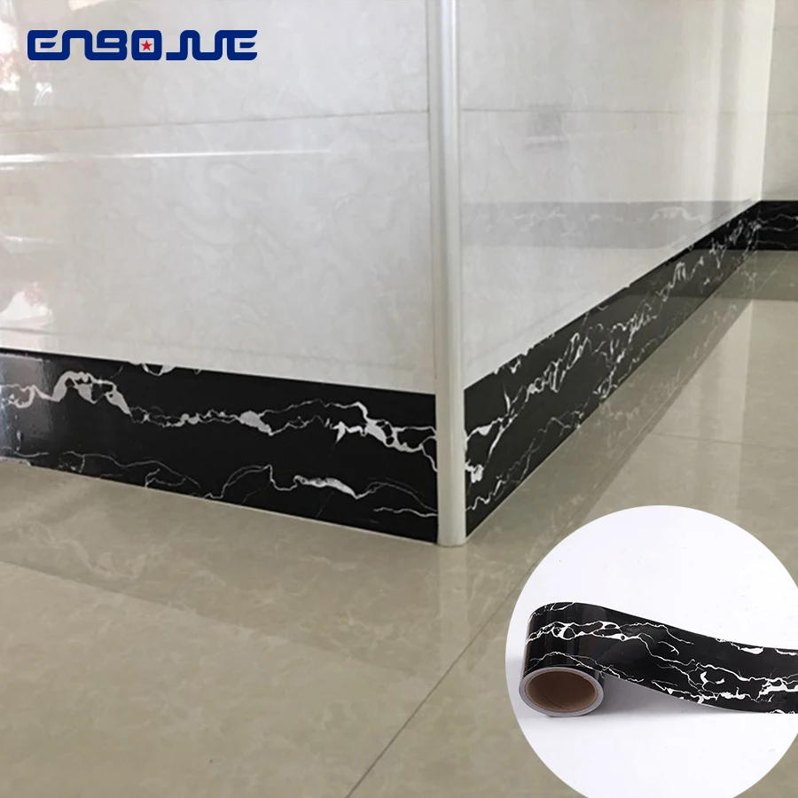 

0.1x5M Tiles Decorative Stickers Adhesive Waterproof Kitchen Bedroom Floor Line Door Frame Marble Wall Sticker Border Wallpaper