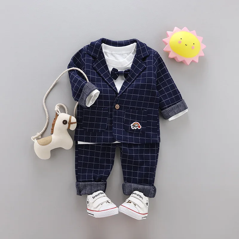 

Korean Version of Autumn Boy Sets Suits New Pattern Suit Three Sets Clothing Spring and Autumn Leisure Suit Children's Clothing