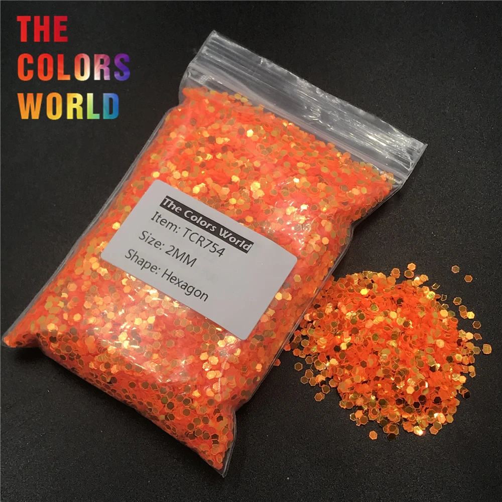 

TCR754 Thick Iridescent Rainbow Orange Hexagon Nail Glitter Nail Art Decoration Body Glitter Makeup FacePaint Henna Handwork DIY