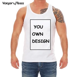 Print your logo/desgin/photo Diy Custom Design Fashion Men Tank Top Fitness Undershirt Womens Vest Drop Shipping Wholesalers