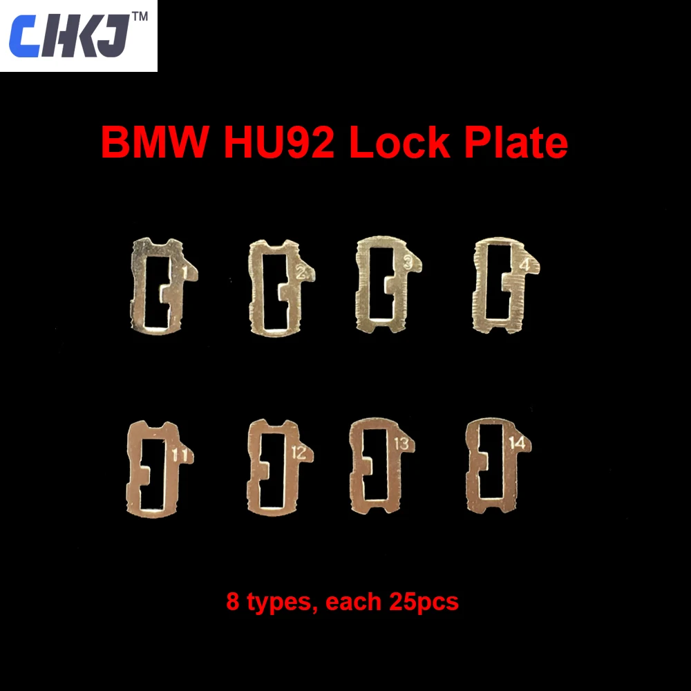 CHKJ 200pcs/lot 8 Types HU92 Car Lock Reed Plate For BMW Auto Locking Plate Brass Material Repair Accessaries Kit 10pcs+ Spring