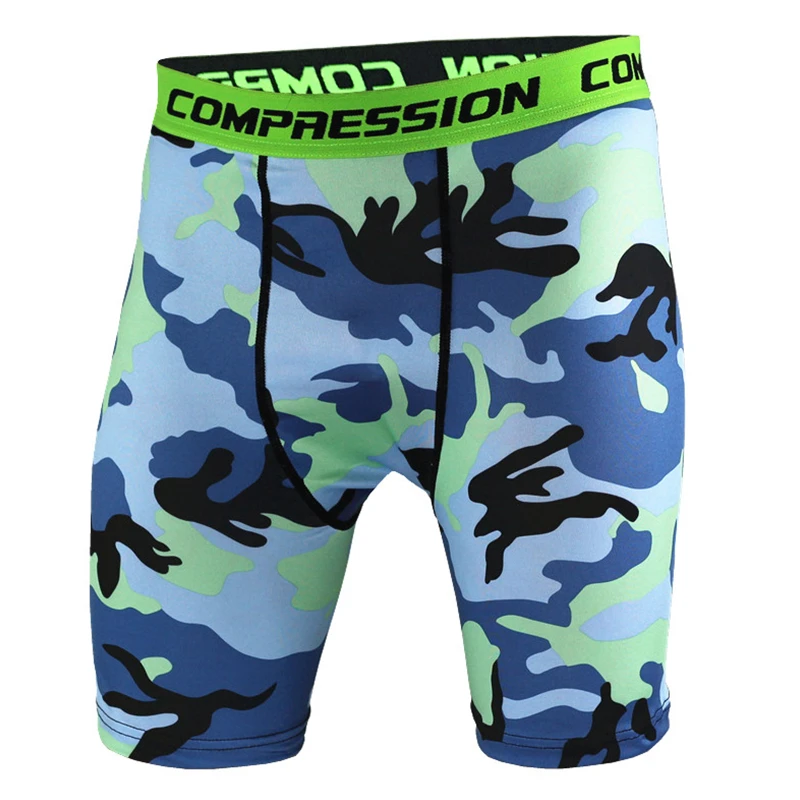 2021 New Men Compression Shorts Camouflage Bermuda Shorts Fitness Crossfit Bodybuilding Skin Tights Camo Running Short Leggings