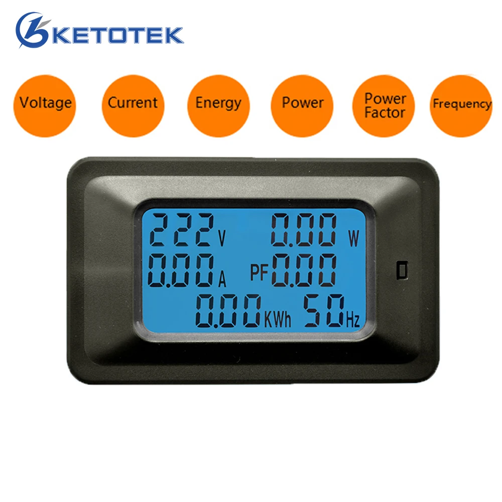 AC 22KW 110 220V Digital Voltmeter Ammeter 100A Current Voltage Meter Power Energy Amps Volt wattmeter tester detector