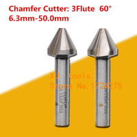 1PCS 6.3mm-50mm HSS 3 Flute Edge 60 Degree Chamfer Drills Wood Countersink Drill Bits (6.3/8.3/10.4/16.5/20.5/25/30/35mm)